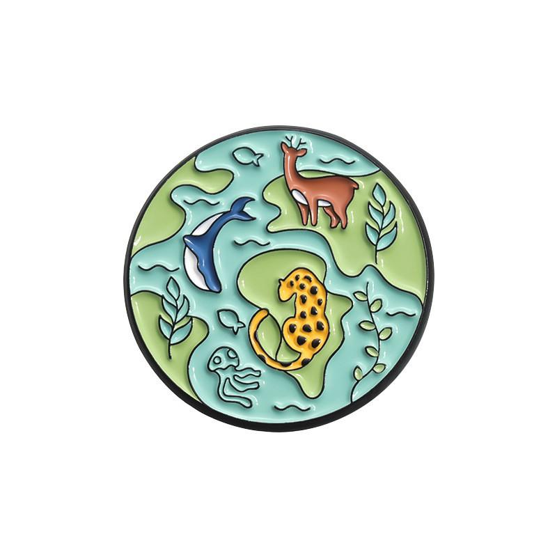 Ocean Eyecatching Green Brooch Fun Cartoon Design For Stylish Fashion Ecofriendly