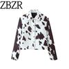 Za Autumn and Winter New Arrivals Women's Clothing Zr European and American Style Export Fashion Simple Versatile Animal Print Jacket Coat