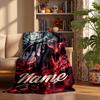 Dark Gothic Custom Flannel Blankets Soft Warm Cozy Throws for Home Decor Holiday Gifts