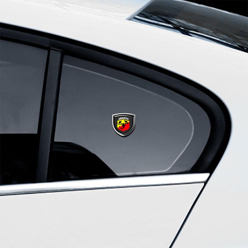 1Pc Car Metal Sticker Custom Shield Car Rear Trunk Shield Emblem Badge Sticker for Abarth Abbas 695 595 500 Competizione 124 Spider PUNTO
