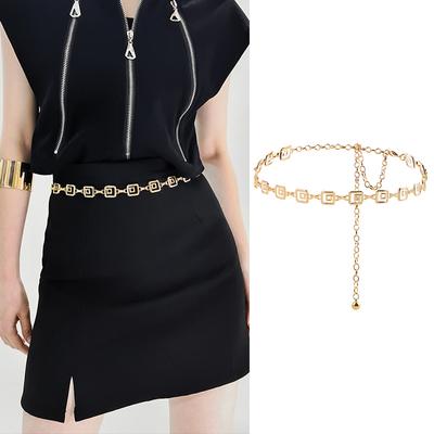 Metall Taillenkette Lange Quaste Taillenkette Gürtel Kleid Dekorative Kette Ins Stil Verstellbarer Taillengürtel