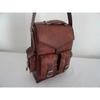 Echter Vintage Brauner Leder Rucksack Umhängetasche Herren Schulterrucksack Tasche