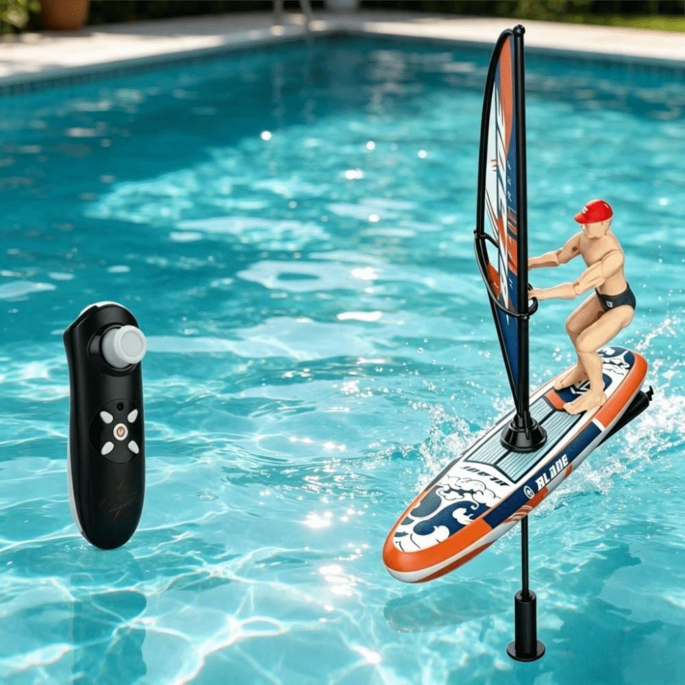 Low Speed RC Boat Toy Waterproof Electric Toy Boat Sailing Sailboat Toy Competition