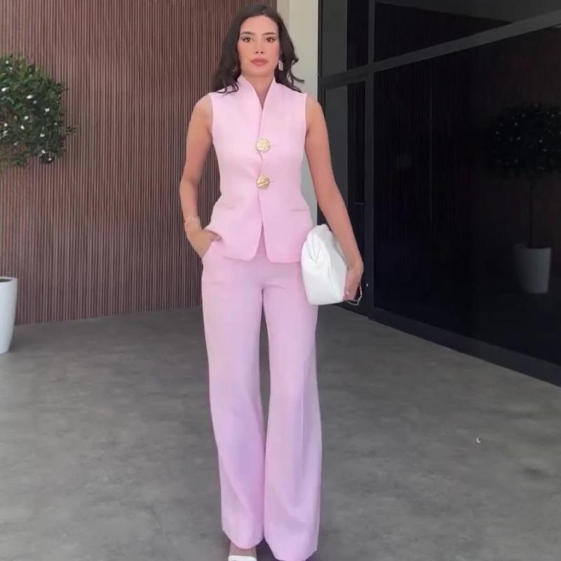 2025 Women's Sleeveless Casual Fashion Suit for Summer