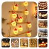 Led Battery Snowman Santa Claus Elk Fairy String Lights Outdoor Xmas Decor Tree
