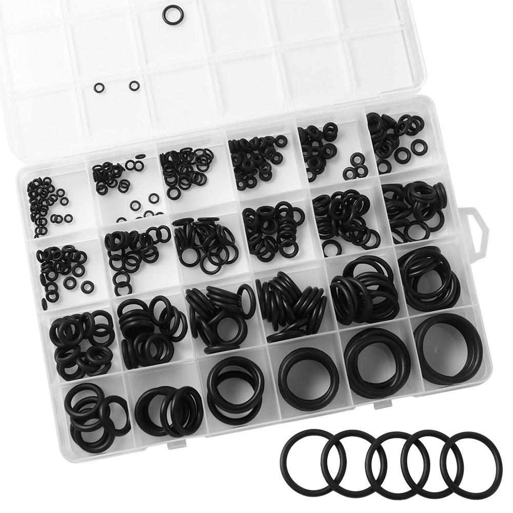 400Pcs Durable Car O-Ring Rubber Ring Kit Heat-resistant Gasket Washer Tool Kit Auto Repair