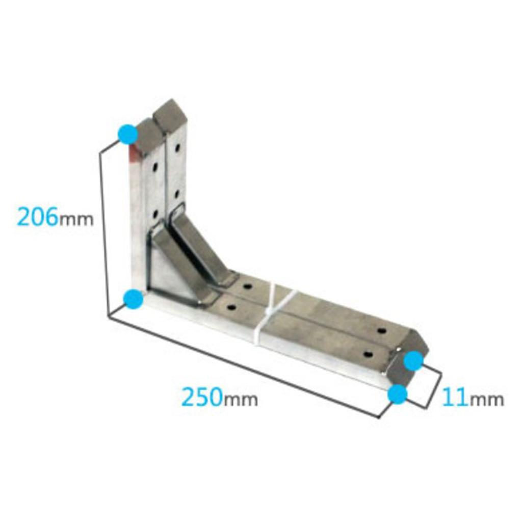 Hochleistungs-Edelstahl-Regalwinkel, Dreieckiger Metall-Wandwinkel 6/8/10/12/14/16 (Zoll), 2er-Pack