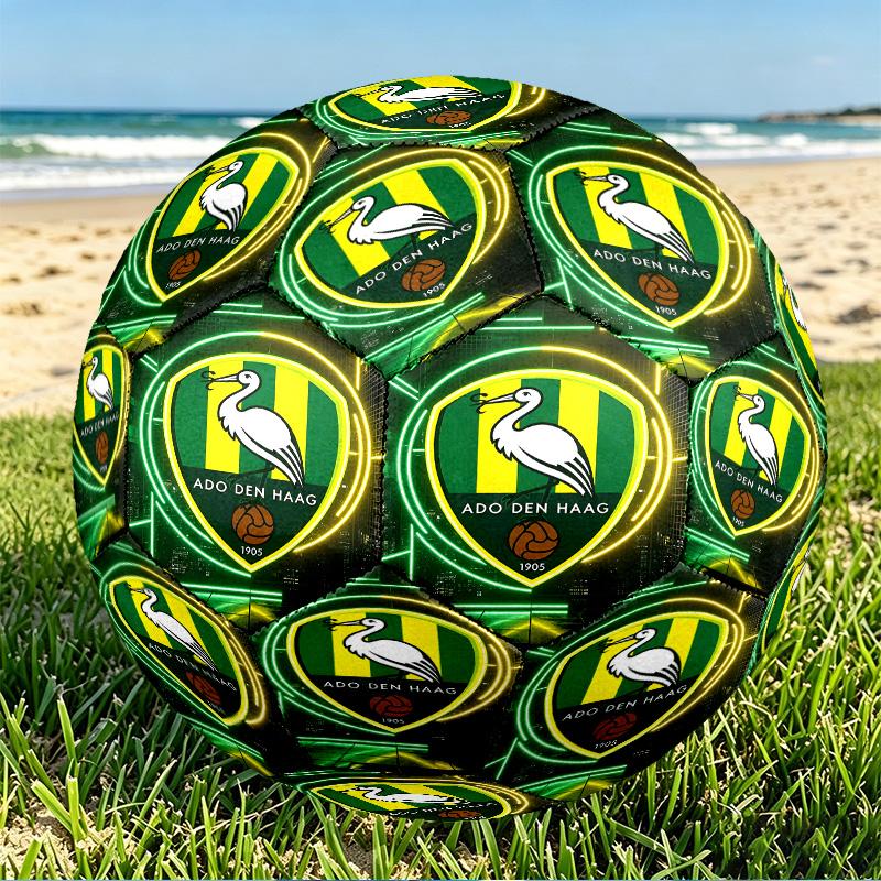 ADO Den Haag Print Size 5 Soccer Ball, PU Wear Resistant Football for Match Training and Daily Practice, Birthday Gift for Soccer Fans