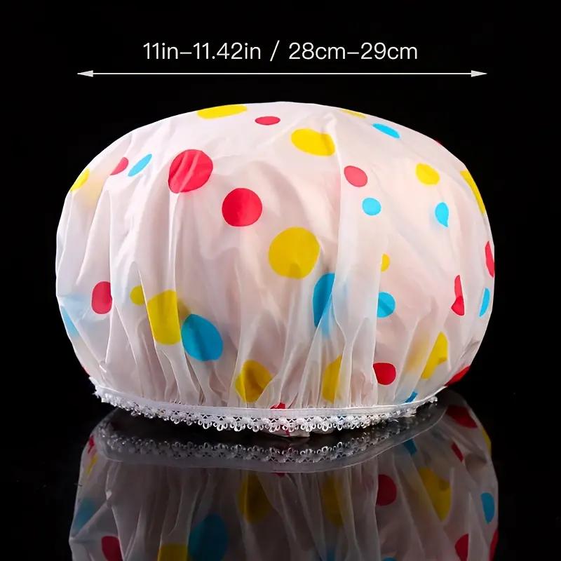1-40PCS EVA Rustic Waterproof Shower Cap Thickened Matte Finish Random Design Makeup Protector Bathroom Accessories