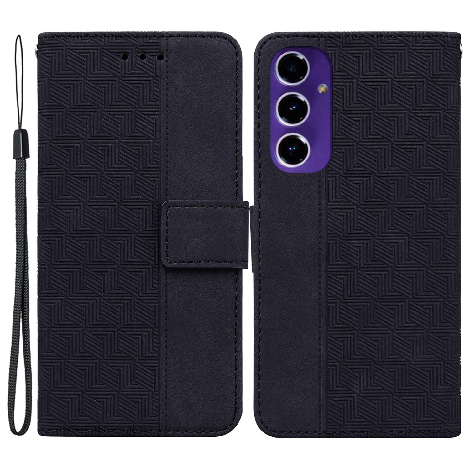 

For Samsung Galaxy S24 FE Imprinted Pattern Stand Mobile Phone Case PU Leather Wallet Phone Cover Shell F