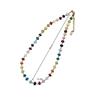 Color Dopamine Natural Stone Beaded Necklace Women'S Niche Design Sense Collarbone Chain High Sense Foreign Gas Accessories
