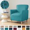 1PC Stretch Spandex Tub Chair Cove Soft Velvet Club Armchair Slipcover Solid Color Single Sofa Cover for Home Bar Counter Hotel