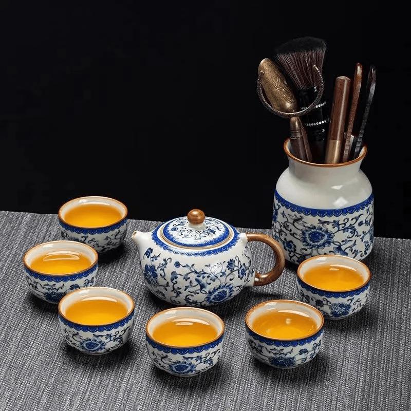 Cha Xun Yellow Ru Lotus Ceramic Tea Set