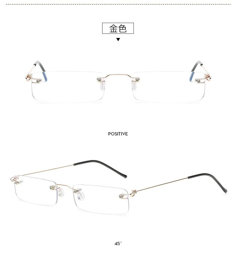 

Держатель для ручки, анти-синий свет, очки без полей для пресбиопии, портативные, с защитой от падения, очки для чтения с высокой четкостью и защитой от усталости +150 золотой