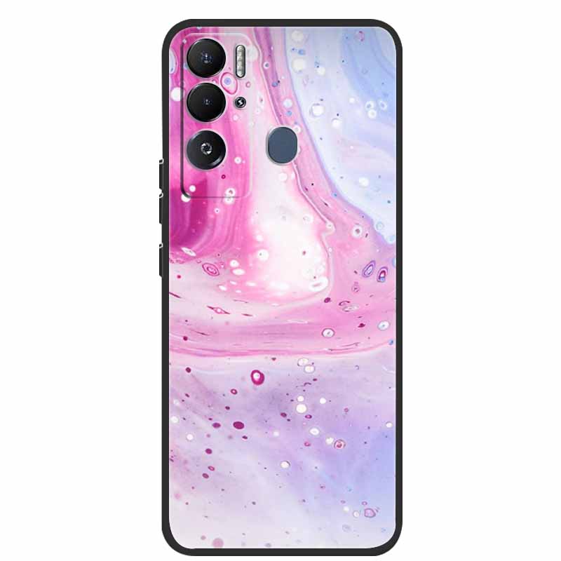 For Tecno Pova Neo Case Marble Soft Silicone Back Cover Phone Case for Tecno Pova Neo Bumper Coque LE6 Shockproof PovaNeo Funda
