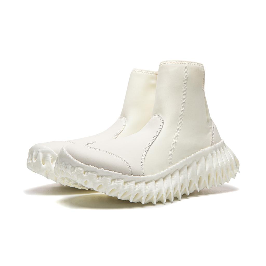 Li Ning Cushioning, Wear Resistant High top Casual Shoes Unisex Ivory AZGW315-1