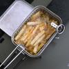 Portables Stainless Steel Frying Basket Multipurpose Pots with Frying Basket Family Barbecue Accessory