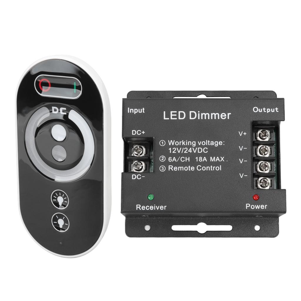 Wireless LED Dimmer RF Touch LED Light Controller Remote Dimming Controller DC 12V 24V for LED Strip Light