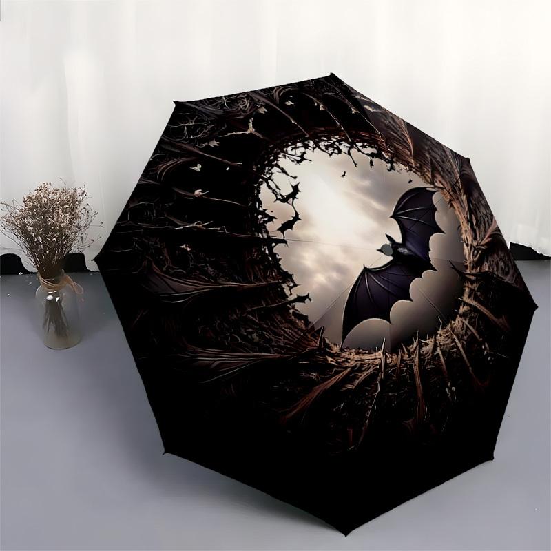 1pc Bat Cave Fantasy Artwork Umbrella with Plastic Handle,Suitable for All Seasons Home Travel Outdoor UmbrellaDD1305