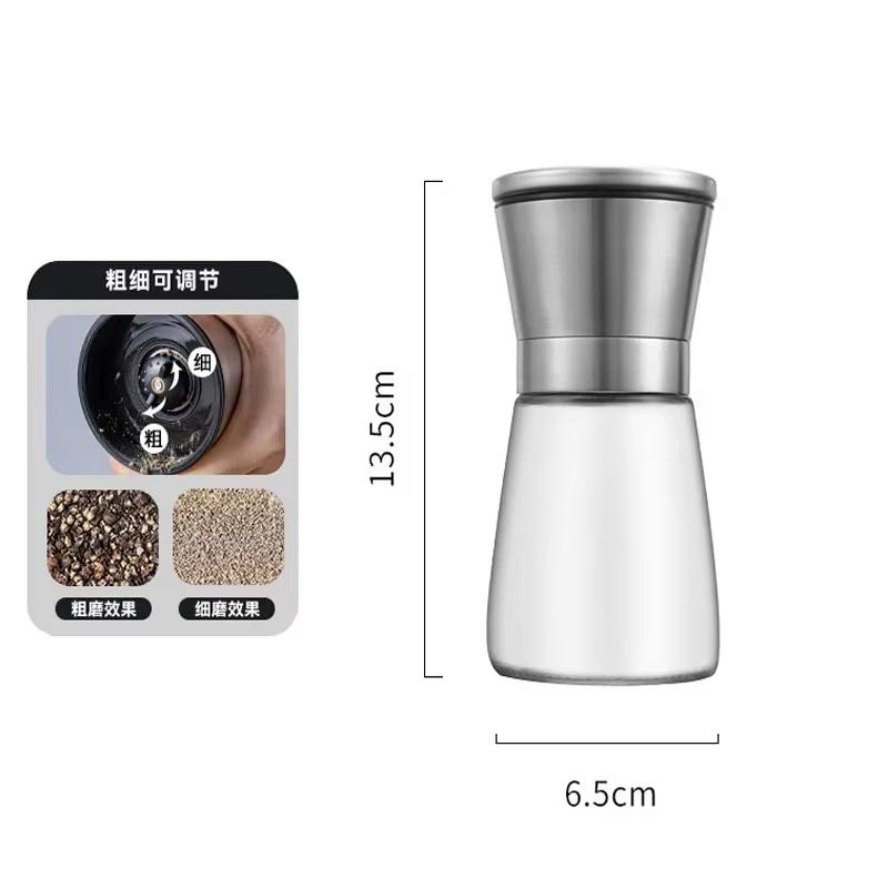 Manual Salt Pepper Grinder Pepper Grinder Salt Grinder Stainless Steel Salt and Pepper Shakers Kitchen Mills Accessories
