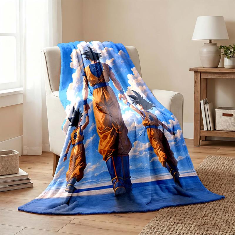 Coperta Dragon Ball Coperta di Flanella Morbida Accogliente Peluche Coperta da Divano Letto Leggera Decorazione per la Casa