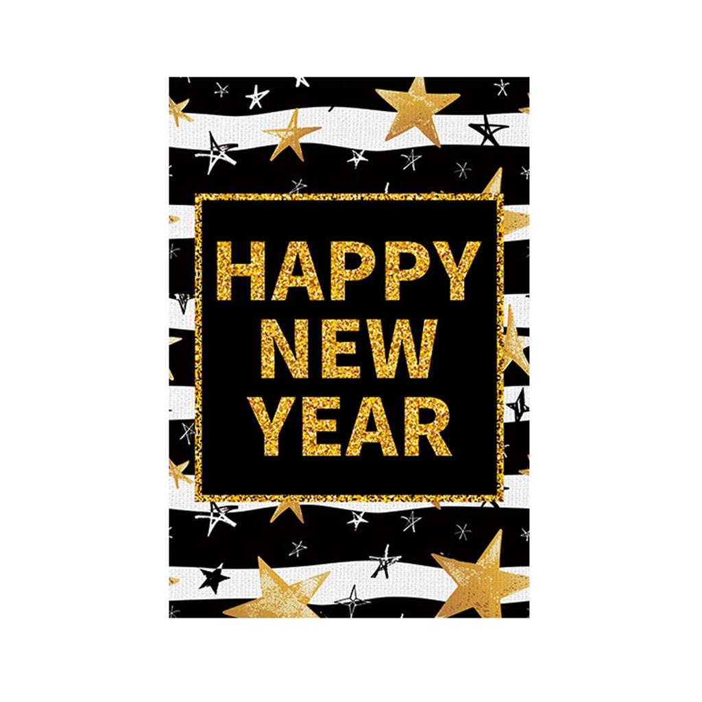 New Year's Garden Flag, New Year's Eve Celebration, Winter Party, Outdoor Indoor Courtyard,Decoration Flag