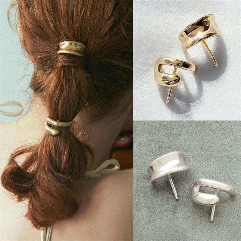 3 Piece Geometric Metal Hair Clips Simple Hairpin Low Ponytail Hair Claws Women Girls Fashion Hair Accessories Set