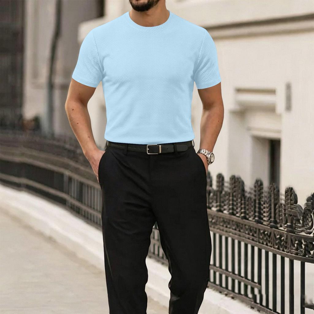 Men's Mesh Short Sleeve T-Shirt for Summer
