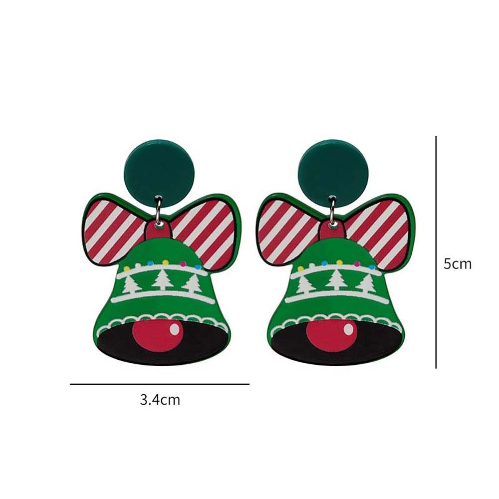 Snowman Christmas Tree Bells Christmas Earrings Christmas Ear Hook Dangle Earring Christmas Gift