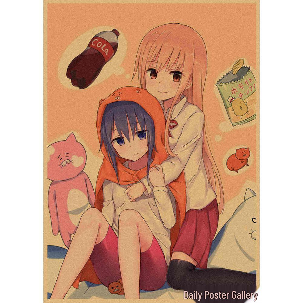 Japanese Anime Himouto! Umaru-chan Retro Kraft Paper Decorative Poster