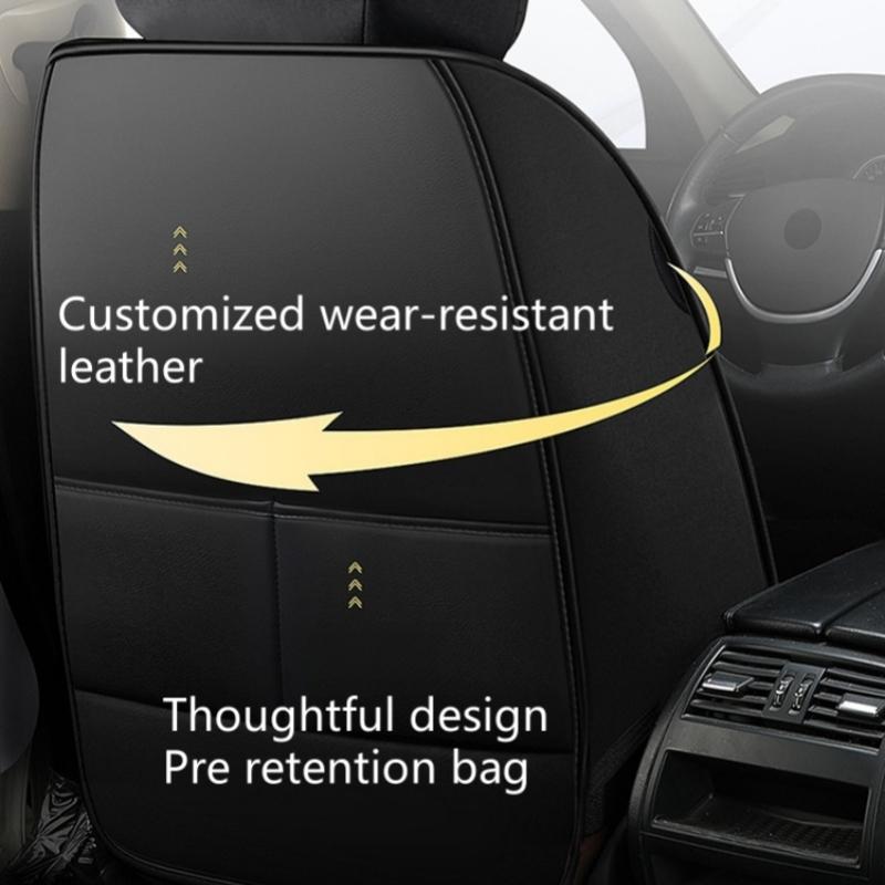 1pc Premium PU Leather Car Seat Covers for Front Driver & Passenger - Soft Foam Padding Universal Auto Seat Protection Cover