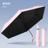Three-fold six-bone ultra-light automatic umbrella vinyl fabric sun protection umbrella UV protection weather and rain dual-purpose advertising