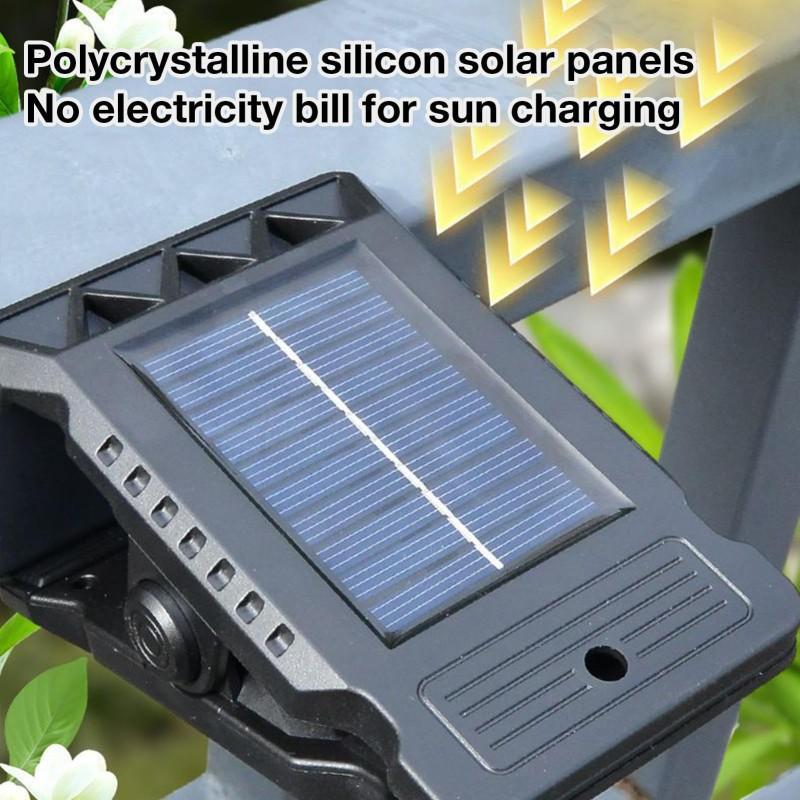 Clip-on LED Solarleuchte Smart Human Induction Outdoor Gartenleuchte Wasserdichte Außenlampe für Zelt Garage Hof Hohe Helligkeit