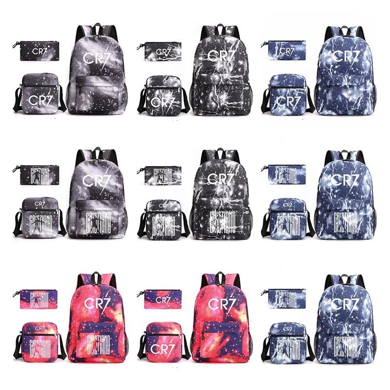 Fashionable Cr7c Teenager Backpack Set With Pen Bag Wholesale
