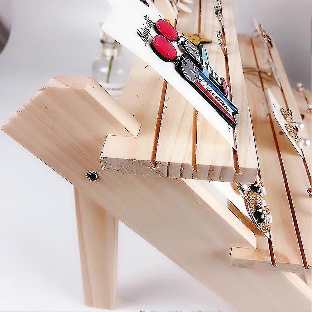Wooden  Earring Ring Holder Stand Jewelry Holder