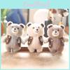 Delightful Miniature Bear Plush Toy Keychain With Super Soft Fabric For Trendy Bag Accessories