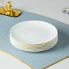 8-inch Pure White Round Ceramic Plate