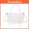 Bead Transparent Handbag With Bow Design And Top Opening For Women Use Daily