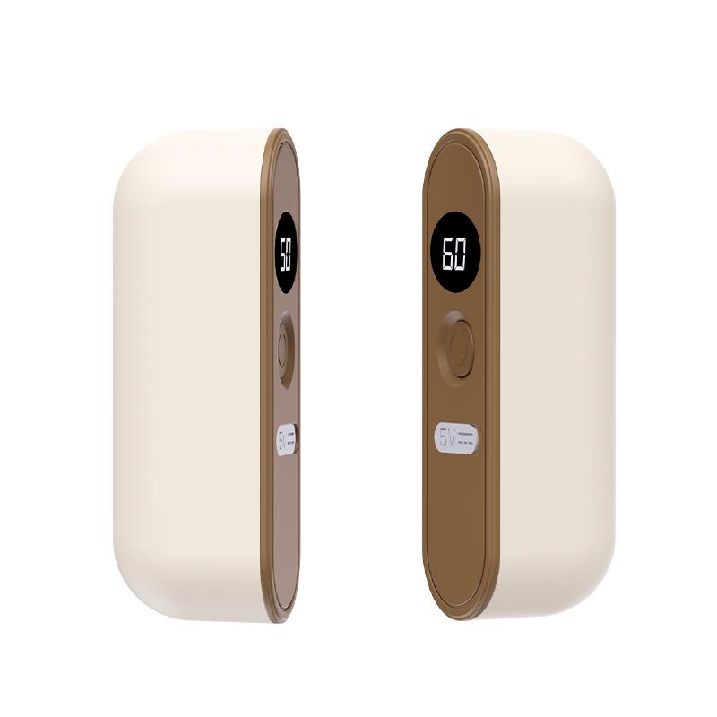 

Split type magnetic suction hand warmer liquid display temperature independent heating combined with double locked temperature бежевий