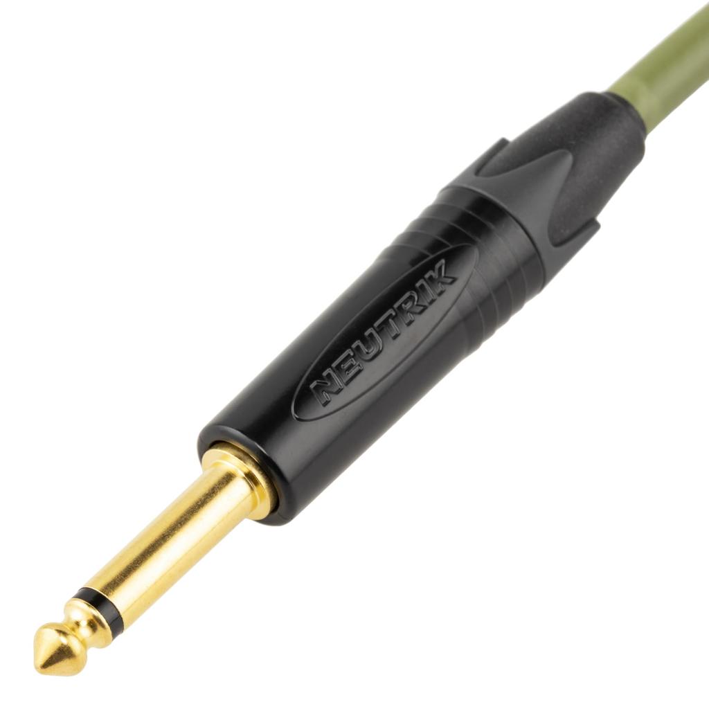 KAMINARI GUITARS Electric Bass Cable 2, 3m, Moss Green, K-BC2-3LS