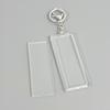 Acrylic transparent photo frame keychain with favorite photo frame, long type