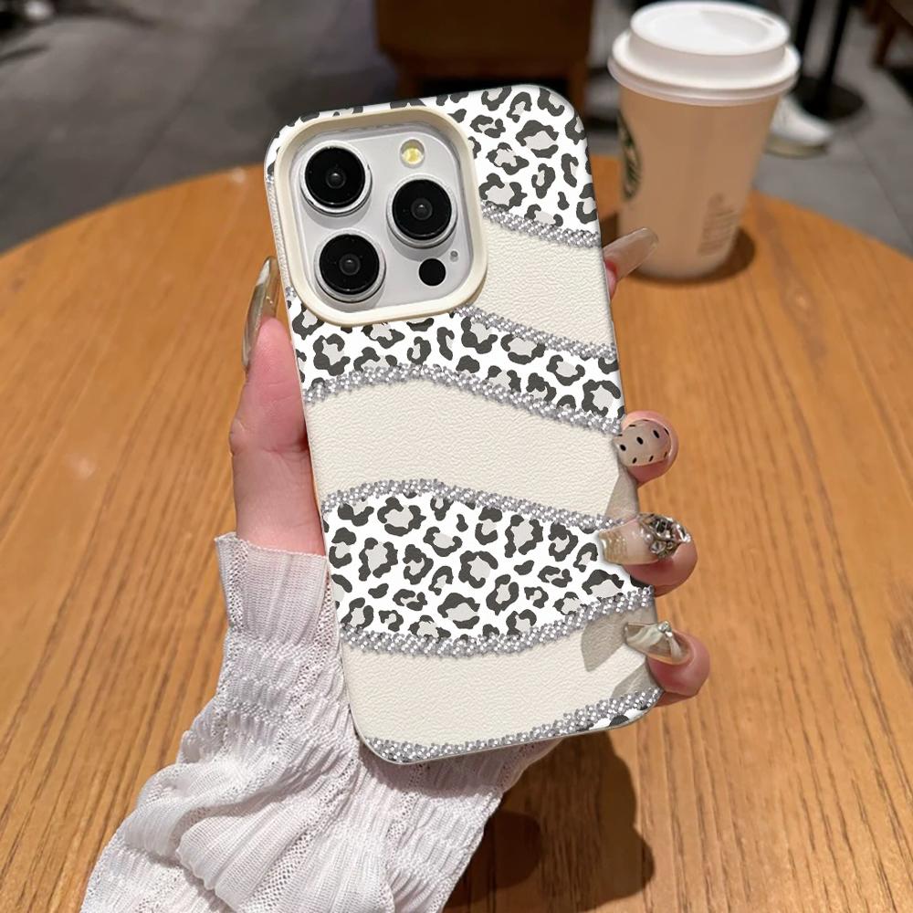 Leopard Stripe Phone Case For Iphone 17 15 11 13 Pro Max 12 16 14 17E 16E Anti-Drop Slim Soft Protective Shell Fundas