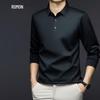 Romon Men's Anti-Wrinkle Long-Sleeve Polo T-Shirt