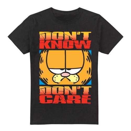 Garfield Herren Weißes Don´t Know Don´t Care T-Shirt