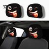 Cartoon Seat Decor 2Pcs Spooky Car Headrest Covers, Evil Face Auto Breathable Interior Protectors, Elastic Protectors for Cars Trucks SUVs Polyester