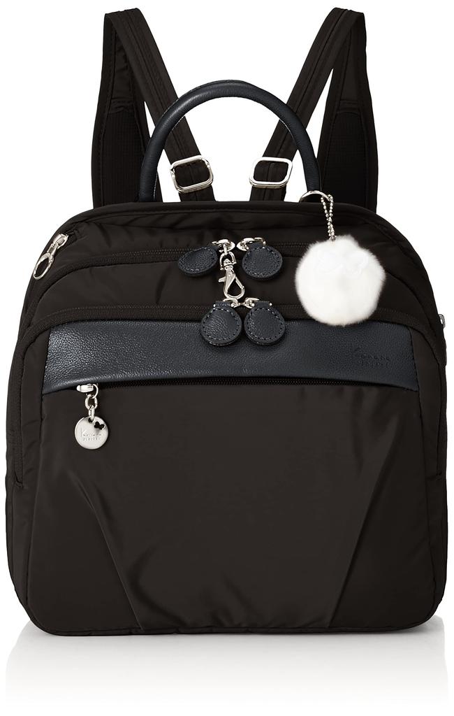 Kanana Project PJ1-4th Rucksack mit Anti-Virus-Tasche, Damen, B5-Größe, Multifunktion, Nein. 67644, Schwarz, H28 x B29 x T10cm