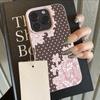 Pink Lace Pattern Lychee Texture Phone Case For iPhone 17 Pro Max 16 Plus 15 14 13 12 11 Pro 17Air Silicone Soft Cover