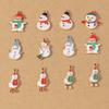 10pcs Enamel Christmas Tree Snowman Pendant Charms for Jewelry Making Christmas Earrings Necklaces DIY Accessories Supplies