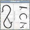 WON S Hooks For Hanging - S Shaped Hooks For Kitchen Utensil And Closet Rod - Black S Hooks For Hanging Plants,Pots