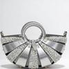Stylish Hollow Rivet Shell Handbag 2026 New Moon Bag With Rhinestone Trim Crossbody Shoulder Tote